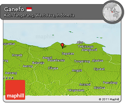 Physical Panoramic Map of Ganefo