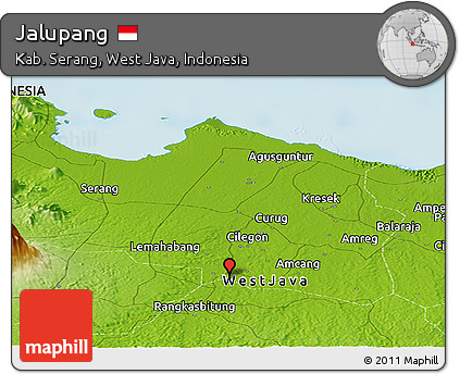 Physical Panoramic Map of Jalupang