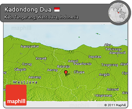 Physical Panoramic Map of Kadondong Dua