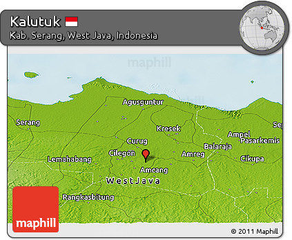 Physical Panoramic Map of Kalutuk