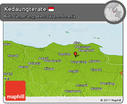 Physical Panoramic Map of Kedaungterate