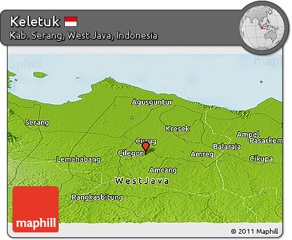 Physical Panoramic Map of Keletuk