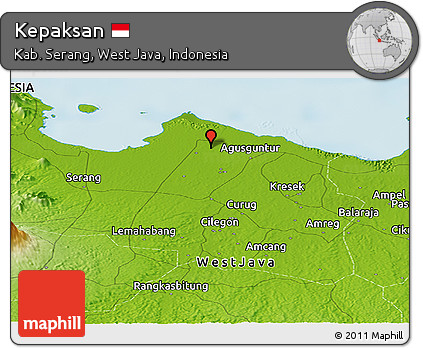Physical Panoramic Map of Kepaksan