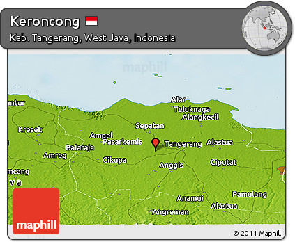 Physical Panoramic Map of Keroncong