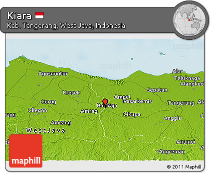 Physical Panoramic Map of Kiara