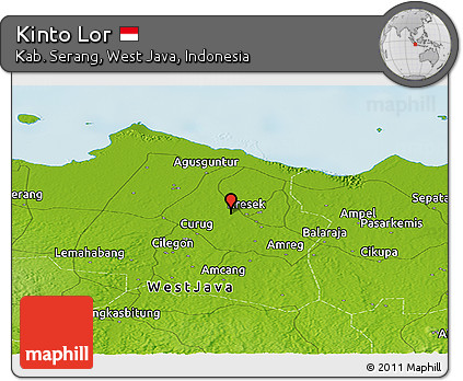 Physical Panoramic Map of Kinto Lor