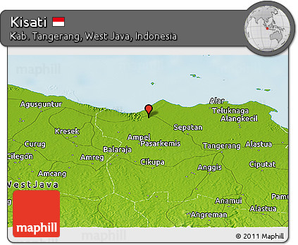 Physical Panoramic Map of Kisati