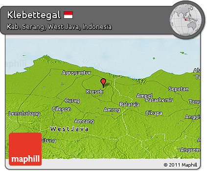 Physical Panoramic Map of Klebettegal