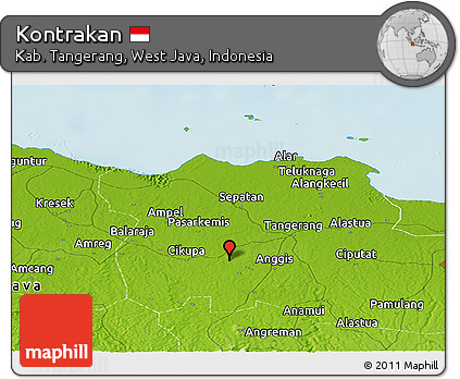Physical Panoramic Map of Kontrakan