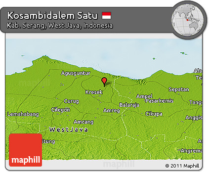 Physical Panoramic Map of Kosambidalem Satu