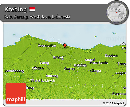 Physical Panoramic Map of Krebing