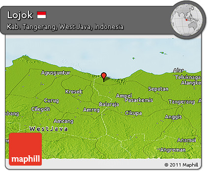 Physical Panoramic Map of Lojok