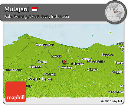 Physical Panoramic Map of Mulajani