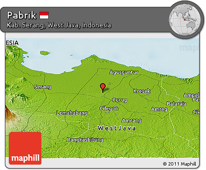 Physical Panoramic Map of Pabrik