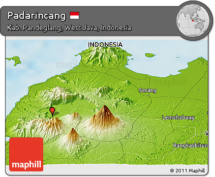 Physical Panoramic Map of Padarincang