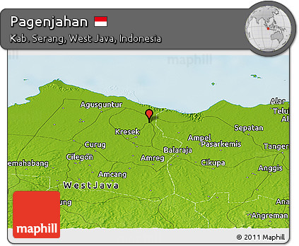 Physical Panoramic Map of Pagenjahan