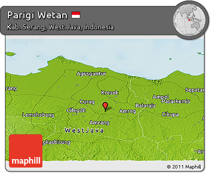Physical Panoramic Map of Parigi Wetan
