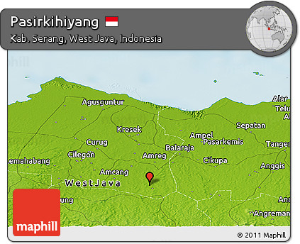 Physical Panoramic Map of Pasirkihiyang