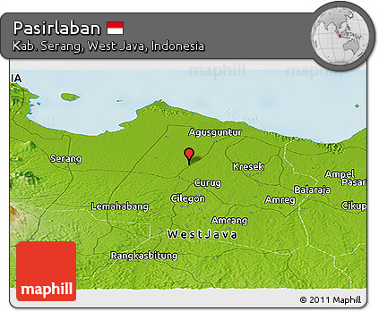 Physical Panoramic Map of Pasirlaban