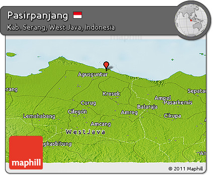 Physical Panoramic Map of Pasirpanjang