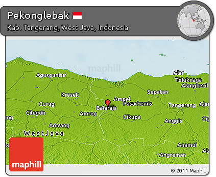Physical Panoramic Map of Pekonglebak