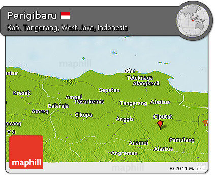 Physical Panoramic Map of Perigibaru