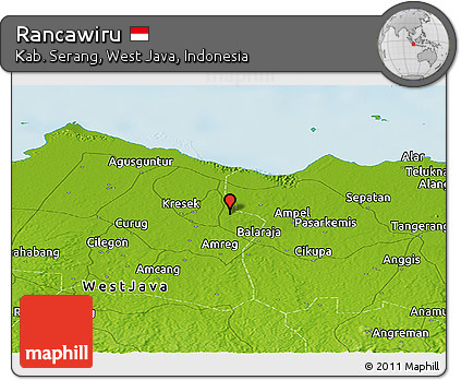 Physical Panoramic Map of Rancawiru