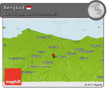 Physical Panoramic Map of Rengkod