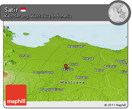 Physical Panoramic Map of Satir