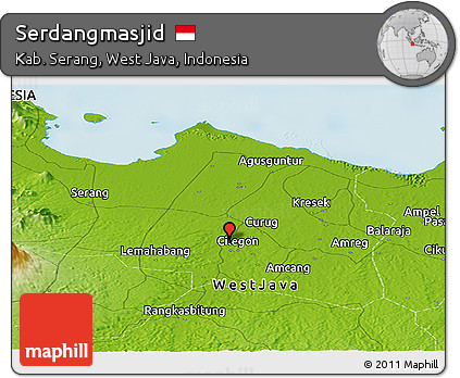 Physical Panoramic Map of Serdangmasjid