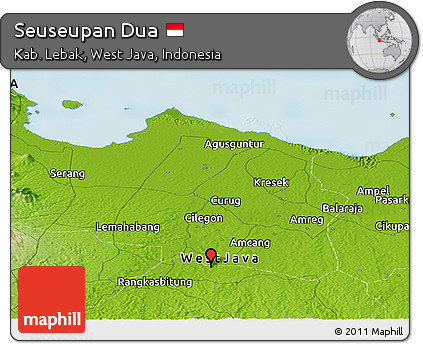 Physical Panoramic Map of Seuseupan Dua