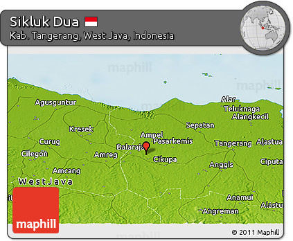 Physical Panoramic Map of Sikluk Dua