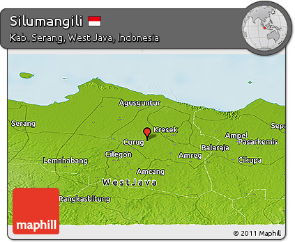 Physical Panoramic Map of Silumangili