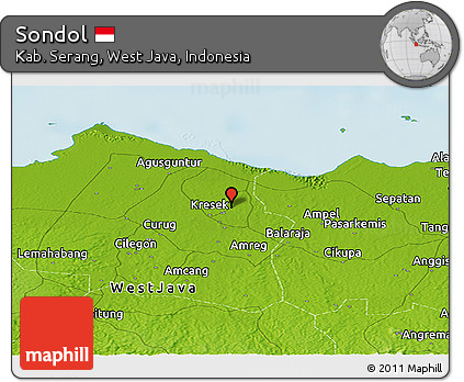 Physical Panoramic Map of Sondol