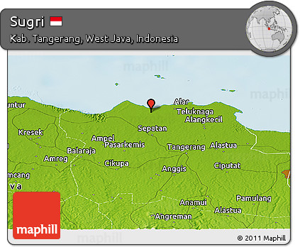 Physical Panoramic Map of Sugri