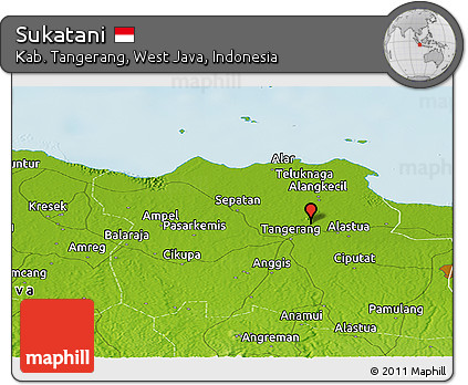 Physical Panoramic Map of Sukatani