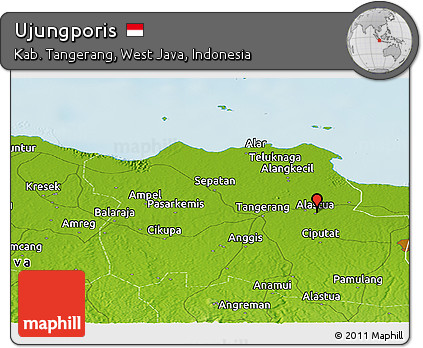 Physical Panoramic Map of Ujungporis