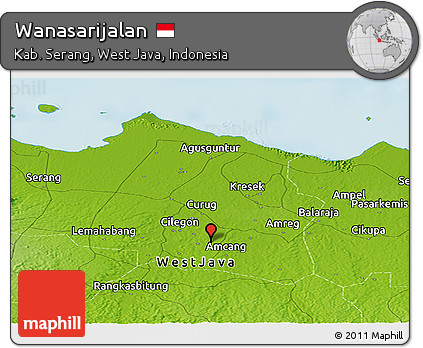 Physical Panoramic Map of Wanasarijalan