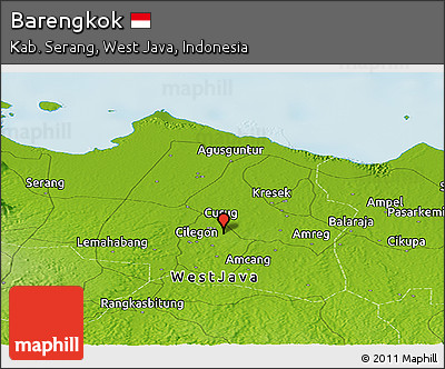 Physical Panoramic Map of Barengkok