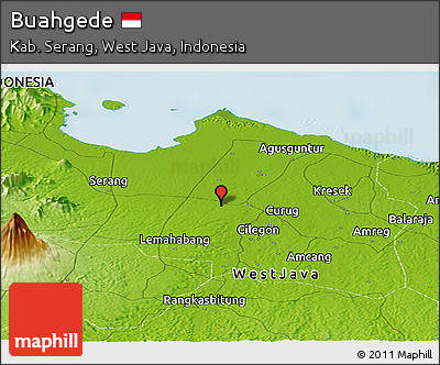 Physical Panoramic Map of Buahgede