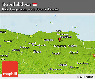 Physical Panoramic Map of Bubulakdesa
