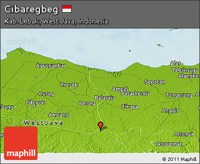 Physical Panoramic Map of Cibaregbeg