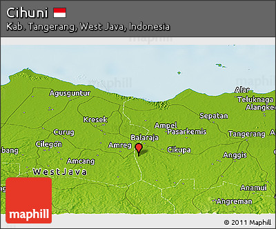 Physical Panoramic Map of Cihuni