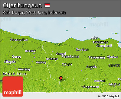 Physical Panoramic Map of Cijaritungaun