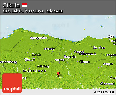 Physical Panoramic Map of Cikula