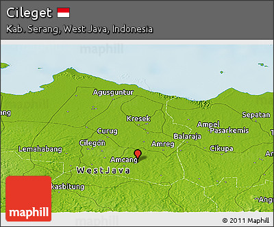 Physical Panoramic Map of Cileget