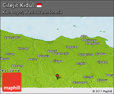 Physical Panoramic Map of Cilejit Kidul