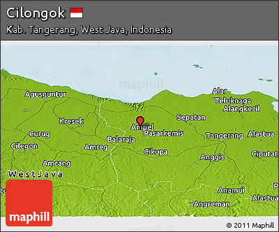 Physical Panoramic Map of Cilongok