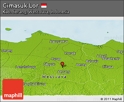 Physical Panoramic Map of Cimasuk Lor