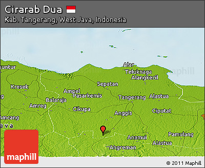 Physical Panoramic Map of Cirarab Dua
